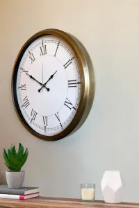 Retro Görünümlü Eskitme Metal Duvar Saati 52 cm · Model 5255E