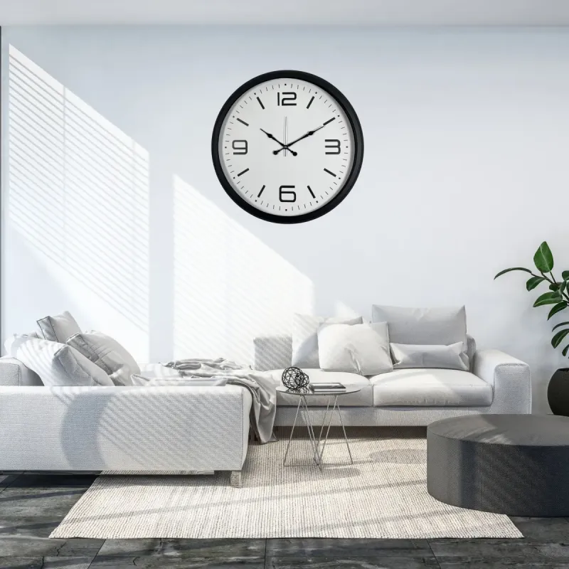 Siyah Metal Duvar Saati 80 cm · Model 8008B