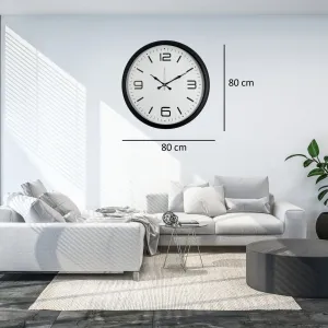 Siyah Metal Duvar Saati 80 cm · Model 8008B