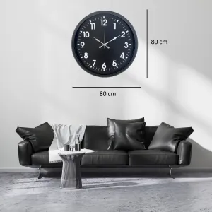 Siyah Metal Duvar Saati 80 cm · Model 8031B