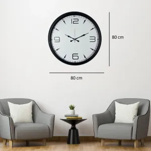 Siyah Metal Duvar Saati 80 cm · Model 8050B