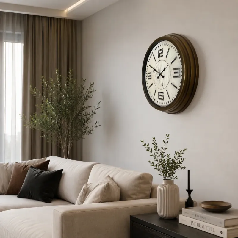 Eskitme Metal Duvar Saati 40 cm · Model 4016E