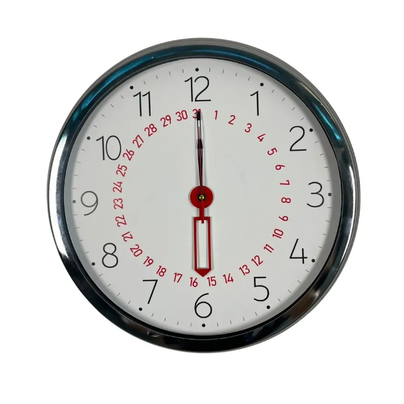 Krom Metal Duvar Saati 40 cm · Model 40T04K