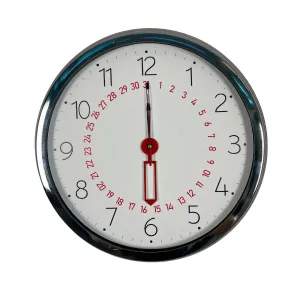 Krom Metal Duvar Saati 40 cm · Model 40T04K