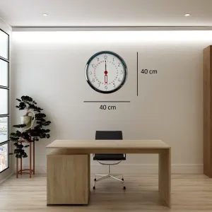 Krom Metal Duvar Saati 40 cm · Model 40T04K