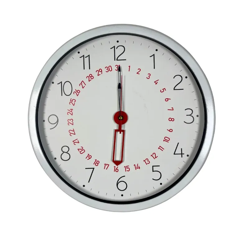 Beyaz Metal Duvar Saati 40 cm · Model 40T04W