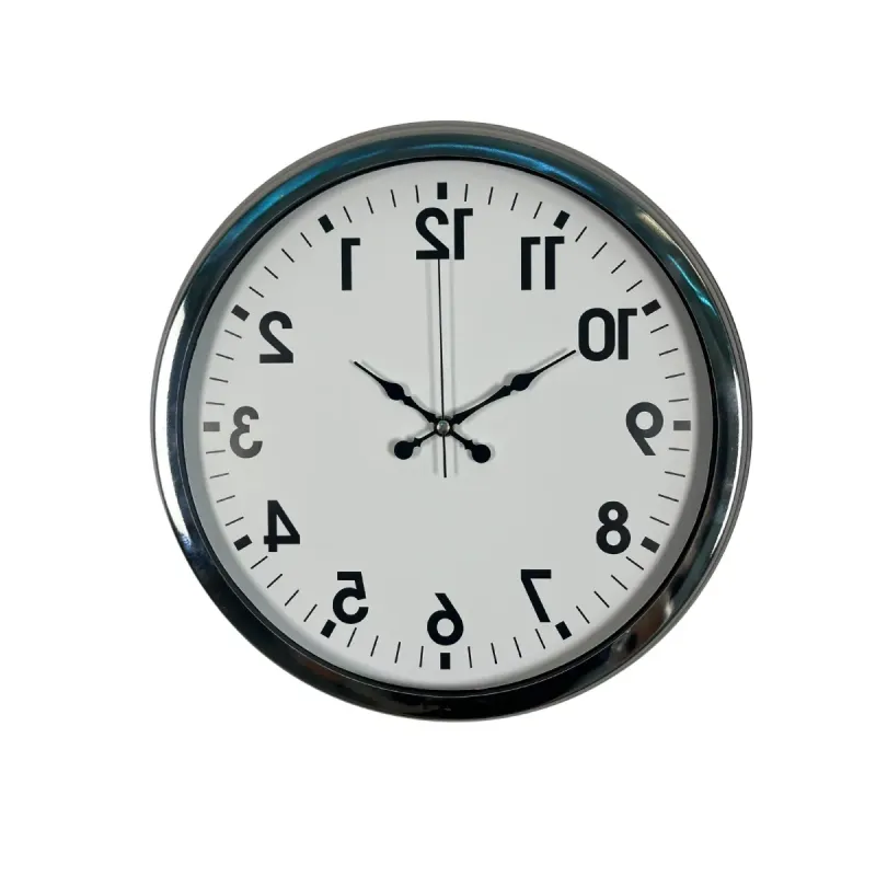 Krom Metal Duvar Saati 40 cm · Model 40R01K