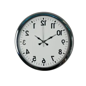 Krom Metal Duvar Saati 40 cm · Model 40R01K