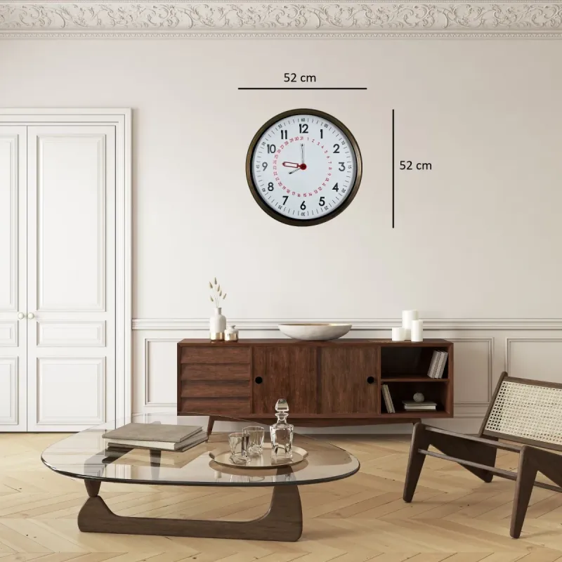 Eskitme Metal Duvar Saati 52 cm · Model 52T05E