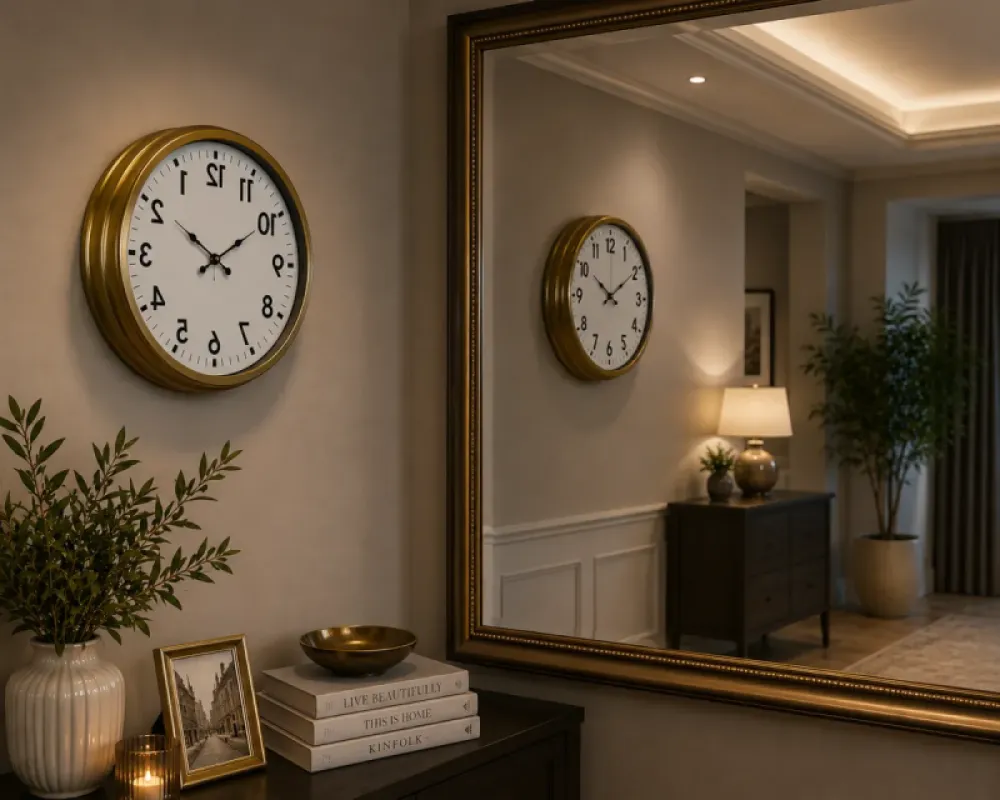 Gold Metal Duvar Saati 40 cm · Model 40R01G