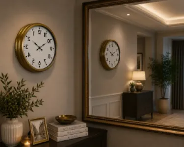 Gold Metal Duvar Saati 40 cm · Model 40R01G