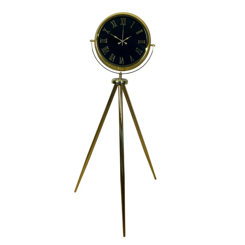 Aynalı Gold Metal Ayaklı Tripod Saat 150 x 45 cm · Model AS-A4051GG