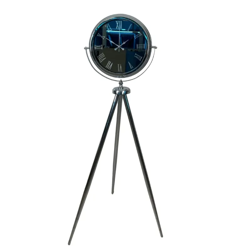 Aynalı Krom Metal Ayaklı Tripod Saat 150 x 45 cm · Model AS-A4051KK
