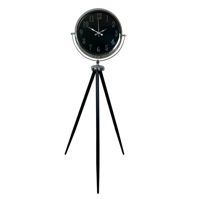 Aynalı Krom Metal Ayaklı Tripod Saat 150 x 45 cm · Model AS-A4001K