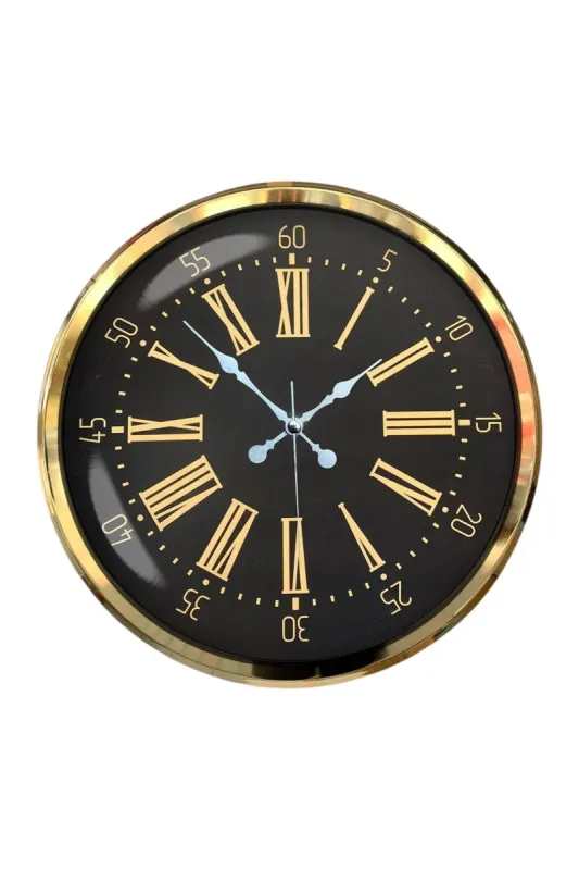 52 Cm Gold Metal Duvar Saati