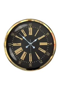 52 Cm Gold Metal Duvar Saati