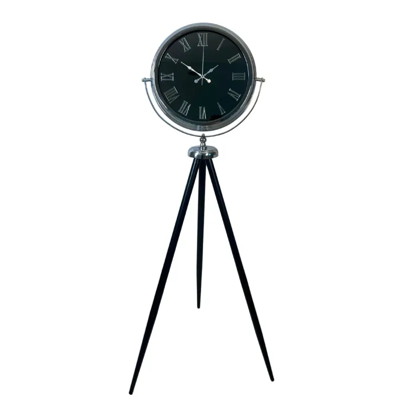 Aynalı Krom Metal Ayaklı Tripod Saat 150 x 45 cm · Model AS-A4051K