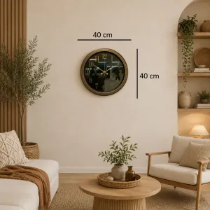 Aynalı Eskitme Metal Duvar Saati 40 cm · Model A4001E