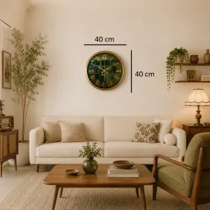 Roma Rakamlı Aynalı Eskitme Metal Duvar Saati 40 cm · Model A4051E