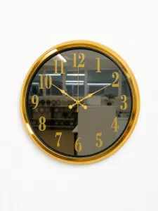 Aynalı Gold Metal Duvar Saati 40 cm · Model A4001G