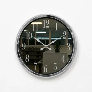 Aynalı Krom Metal Duvar Saati 40 cm · Model A4001K
