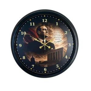 Siyah Metal Duvar Saati 40 cm · Model 4000B