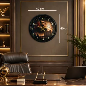 Siyah Metal Duvar Saati 40 cm · Model 4000B