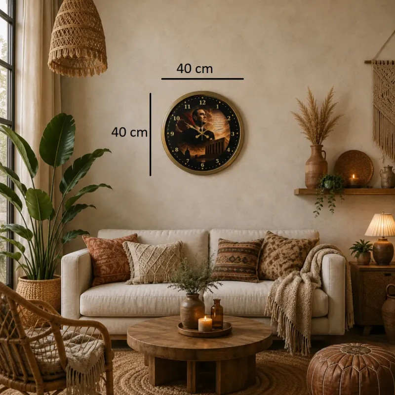 Eskitme Metal Duvar Saati 40 cm · Model 4000E