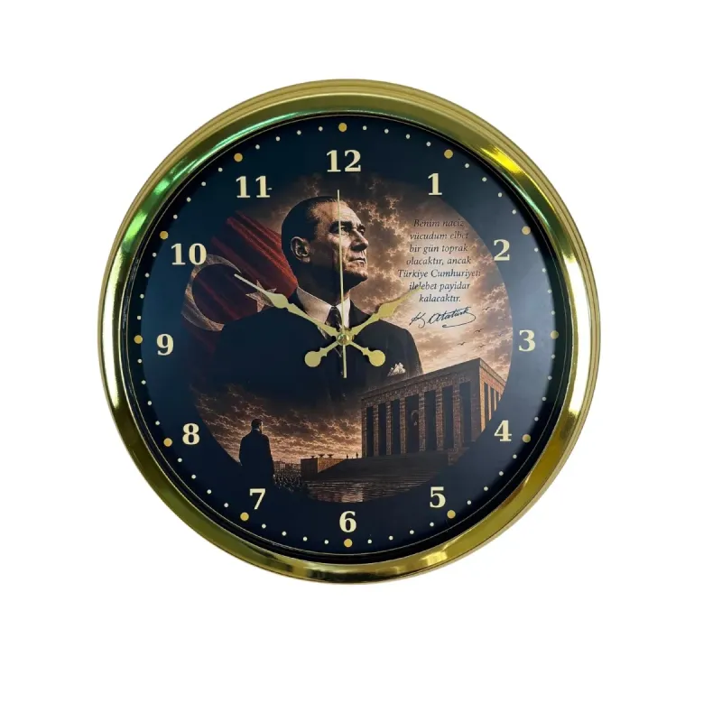 Gold Metal Duvar Saati 40 cm · Model 4000G