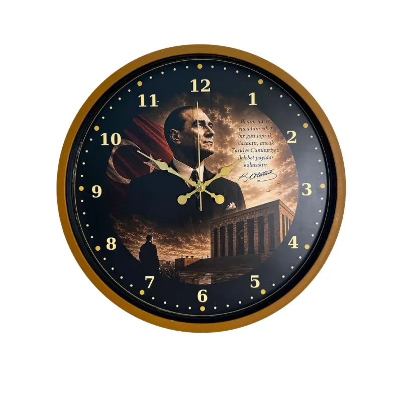Kahverengi Plastik Duvar Saati 36 cm · Model PP-3600I