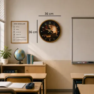 Kahverengi Plastik Duvar Saati 36 cm · Model PP-3600I