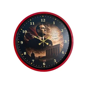 Kırmızı Plastik Duvar Saati 36 cm · Model PP-3600R