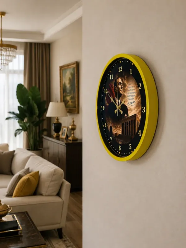 Sarı Plastik Duvar Saati 36 cm · Model PP-3600Y
