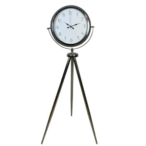 Krom Metal Ayaklı Tripod Saat 150 x 45 cm · Model AS-4004KK