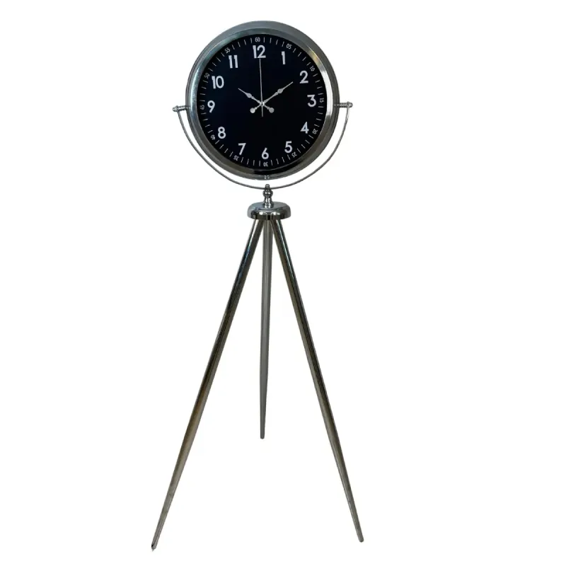 Krom Metal Ayaklı Tripod Saat 150 x 45 cm · Model AS-4007KK