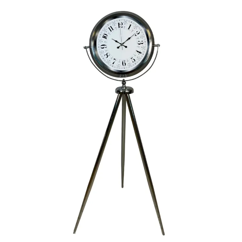Krom Metal Ayaklı Tripod Saat 150 x 45 cm · Model AS-4020KK