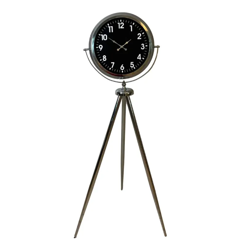Krom Metal Ayaklı Tripod Saat 150 x 45 cm · Model AS-4031KK