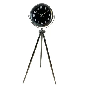 Krom Metal Ayaklı Tripod Saat 150 x 45 cm · Model AS-4037KK
