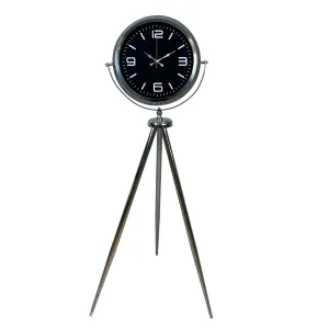 Krom Metal Ayaklı Tripod Saat 150 x 45 cm · Model AS-4045KK