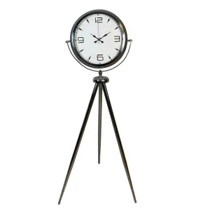 Krom Metal Ayaklı Tripod Saat 150 x 45 cm · Model AS-4050KK