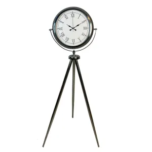 Krom Metal Ayaklı Tripod Saat 150 x 45 cm · Model AS-4055KK
