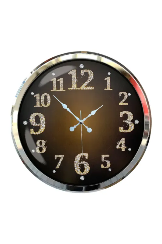 52 Cm Krom Metal Duvar Saati