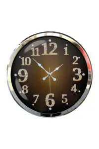 52 Cm Krom Metal Duvar Saati