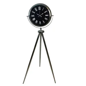 Krom Metal Ayaklı Tripod Saat 150 x 45 cm · Model AS-4090KK