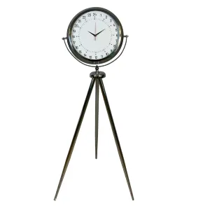 Göstergeli Krom Metal Ayaklı Tripod Saat 150 x 45 cm · Model AS-4097KK
