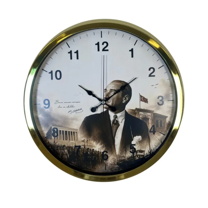 Gold Metal Duvar Saati 40 cm · Model 40112G