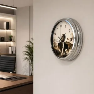 Krom Metal Duvar Saati 40 cm · Model 40112K