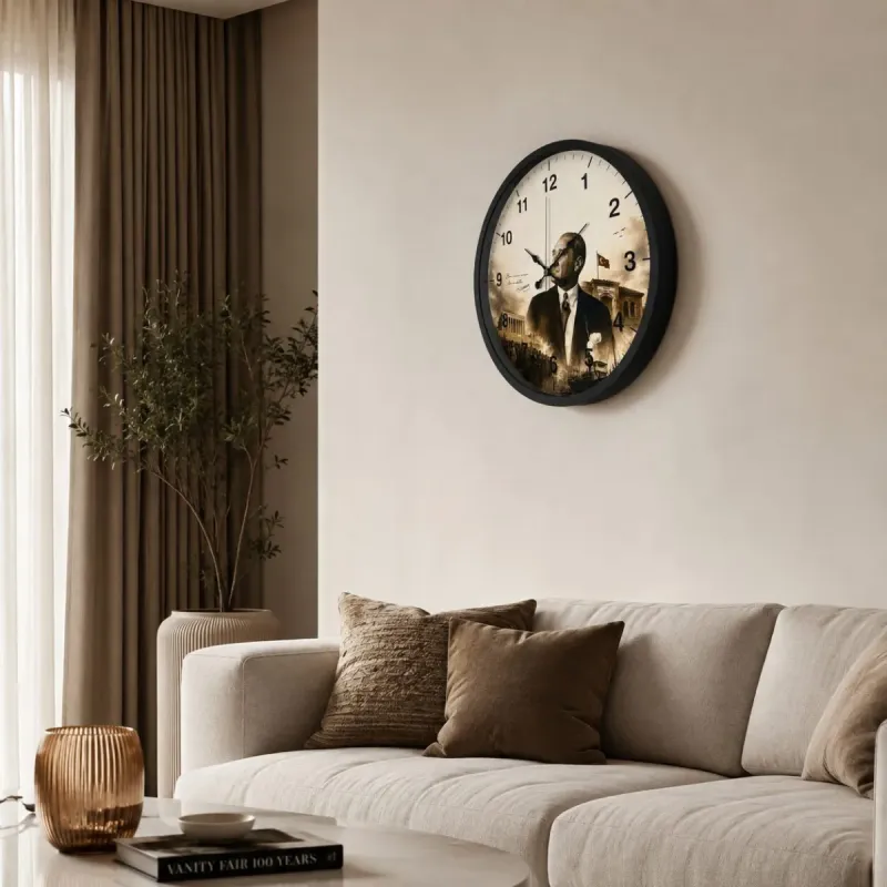 Siyah Plastik Duvar Saati 36 cm · Model PP-36112B