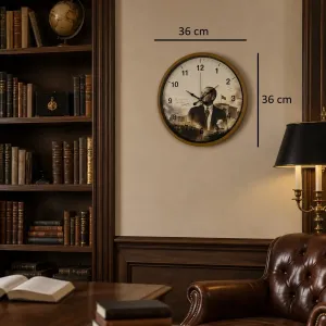 Kahverengi Plastik Duvar Saati 36 cm · Model PP-36112I