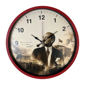 Kırmızı Plastik Duvar Saati 36 cm · Model PP-36112R